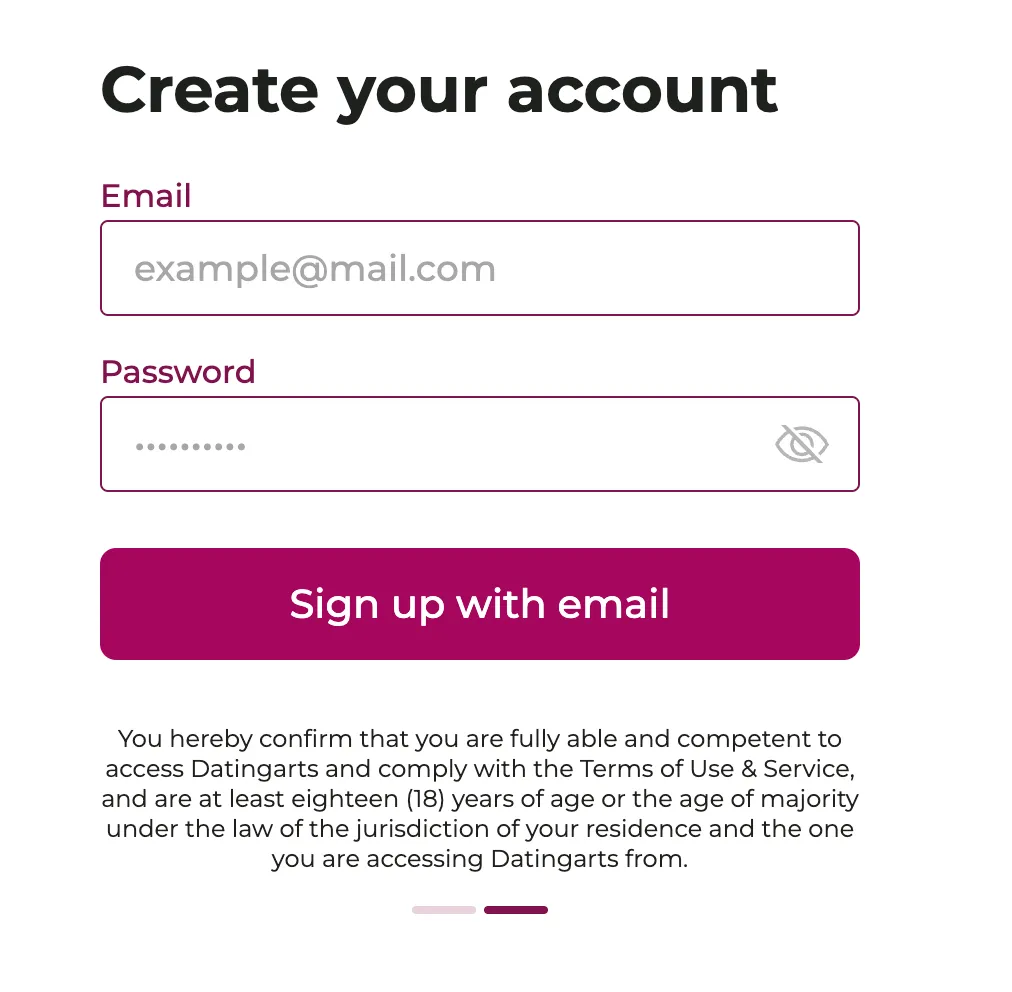 Datingarts Email Verification